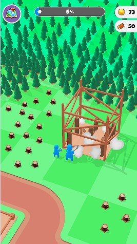基建大师游戏下载 - 休闲益智的伐木与建设之旅